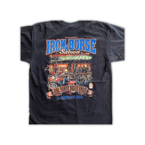 VTG World Famous Iron Horse Saloon Biketoberfest 2009 Black Cotton T-Shirt Sz L
